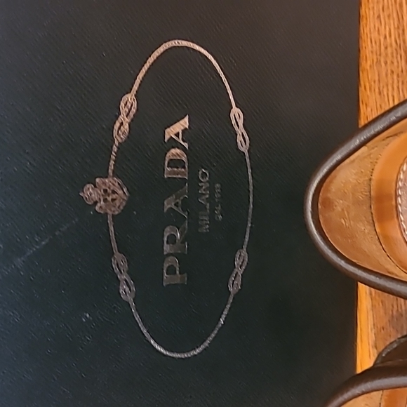 Men's Brown Pebbled Leather Prada Loafers - Picture 2 of 11